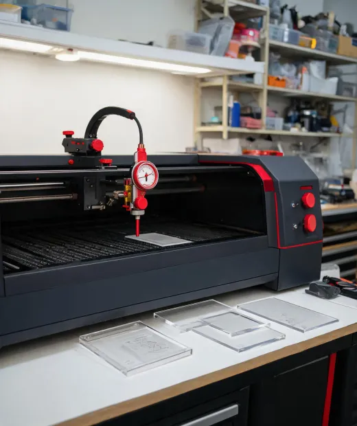 CO2 laser setup bench