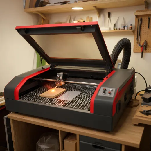 CO2 laser engraving wood and acrylic