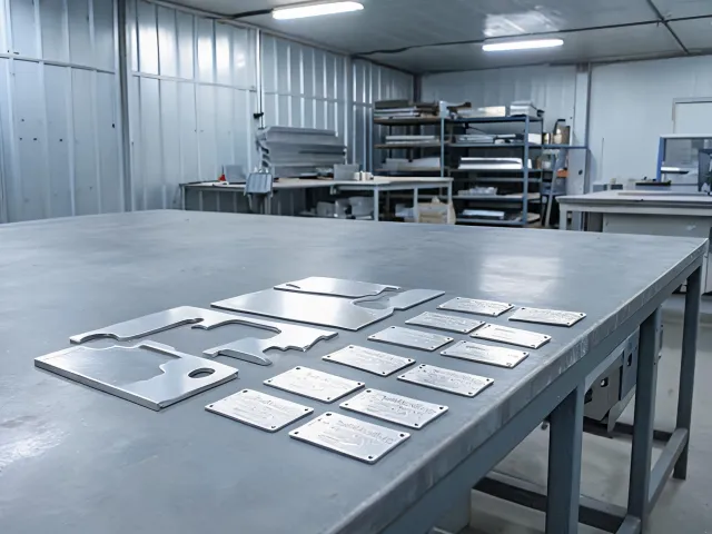 Sheet metal marking and cutting samples
